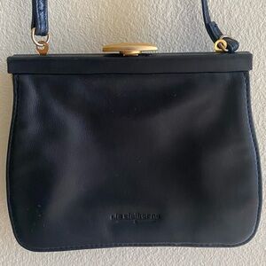 Liz Claiborne Black Crossbody Bag with Gold Accents
